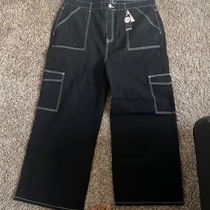 Plus size black boyfriend jeans